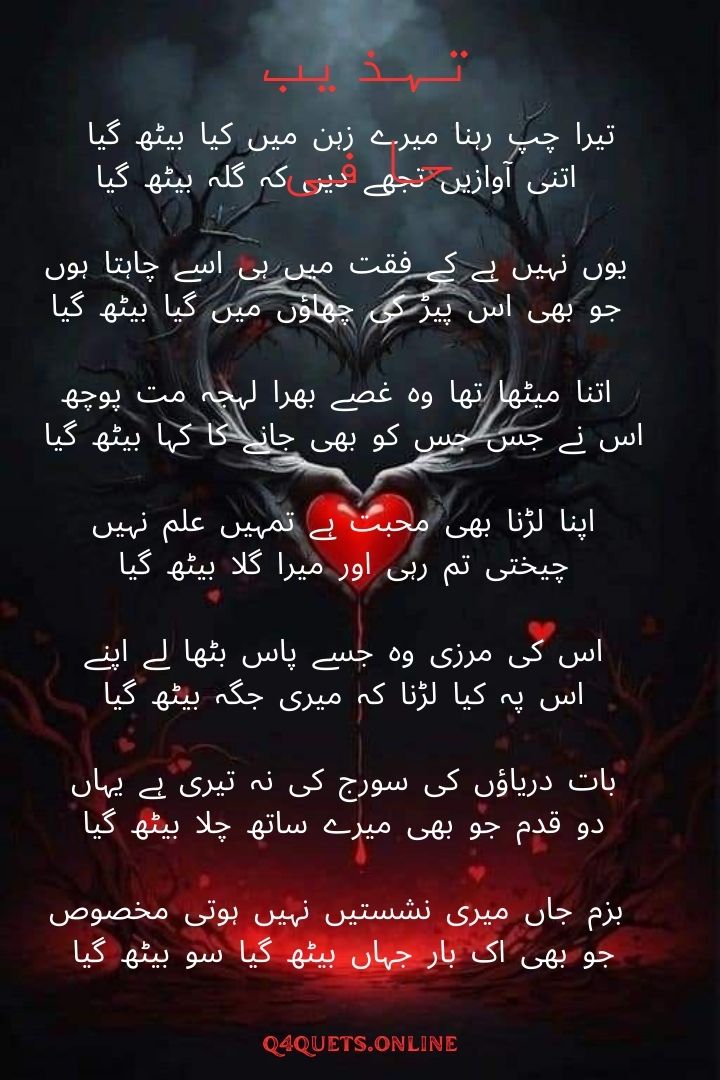 Tehzeeb Hafi poetry in urdu