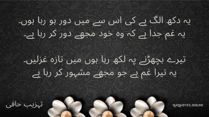 tehzeeb hafi poetry in urdu